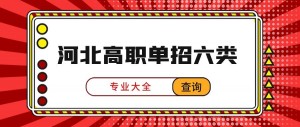 2024年河北省高职单招考试六类专业