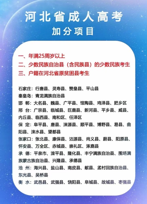 年满 25 周岁报考河北成人高考，享受加分政策规则 新闻资讯